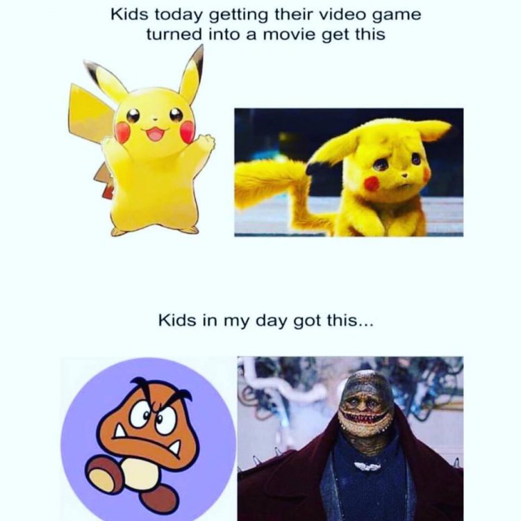 Image may contain: text that says "Kids today getting their video game turned into a movie get this Kids in my day got this..."